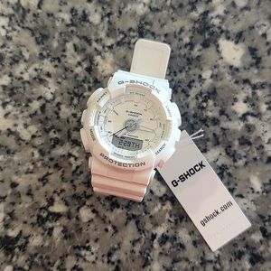 All White Casio G-Shock wrist watch